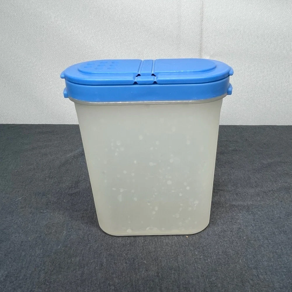 Tupperware Spice Shaker Large Modular Mate Plastic Blue Lid 1846-20 Vintage USA
